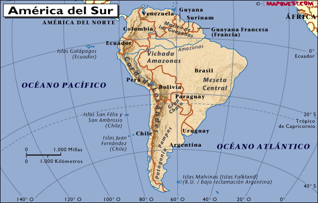 Mapas Continentales y Regionales del Mundo