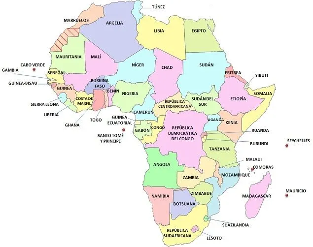 Mapas de los 5 continentes (países) | Saber es práctico Mapas de los 5 continentes (países) | Saber es práctico