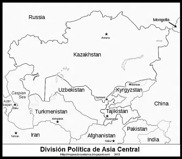 MAPAS DE: ASIA CENTRAL