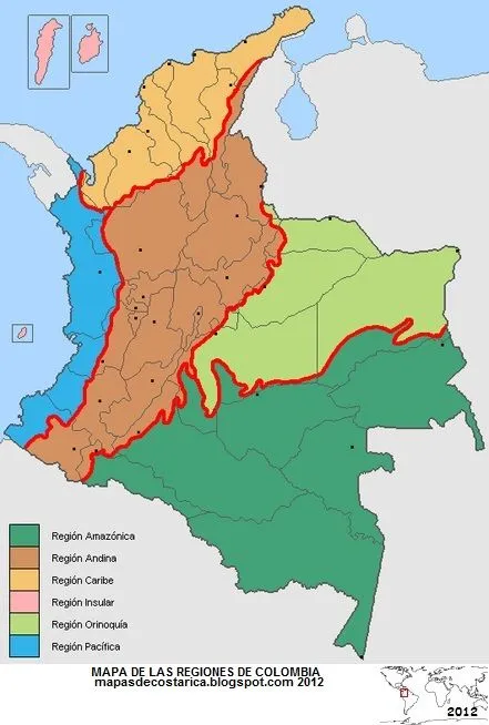 COLOMBIA, America | MAPAS DE