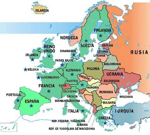 Mapas de Europa para imprimir | laclasedeptdemontse