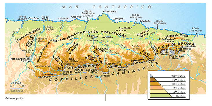 MAPAS FÍSICOS DE ASTURIAS | JUGANDO Y APRENDIENDO MAPAS FÍSICOS DE ASTURIAS | JUGANDO Y APRENDIENDO