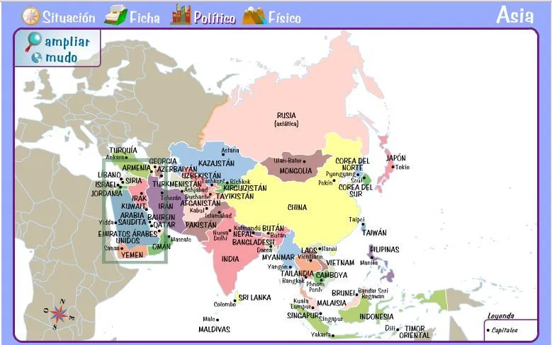MAPAS FÍSICOS, POLÍTICOS Y MUDOS DE ASIA | JUGANDO Y APRENDIENDO