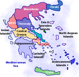 Mapas de Grecia y las Islas