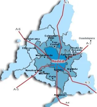 Mapa de la Comunidad de Madrid para imprimir - 10 fotos e imágenes ...