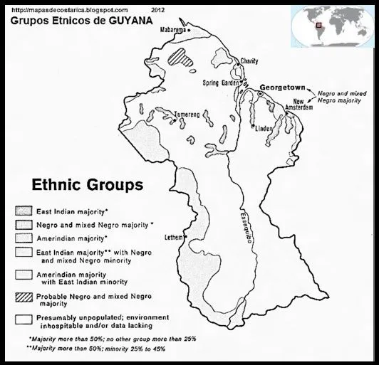 GUYANA, America | MAPAS DE