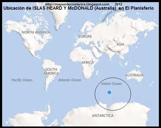 ISLAS HEARD Y McDONALD, Antartida | MAPAS DE