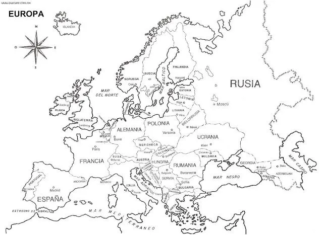 MAPAS DEL MUNDO: MAPAS PARA COLOREAR