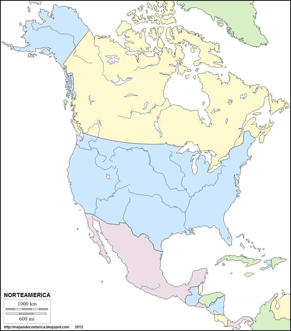 MAPAS DEL MUNDO: NORTEAMERICA, Subcontinente de America MAPAS DEL MUNDO: NORTEAMERICA, Subcontinente de America