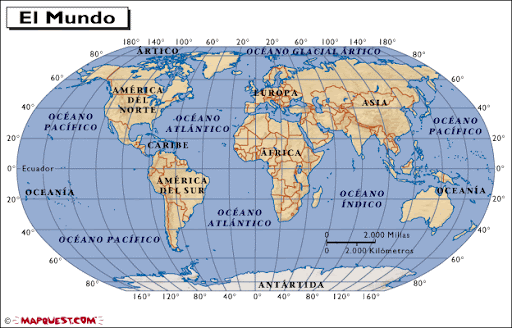 MAPAS DEL MUNDO PARA PINTAR