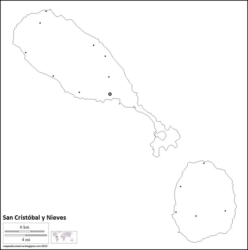 MAPAS DEL MUNDO: San Cristóbal y Nieves
