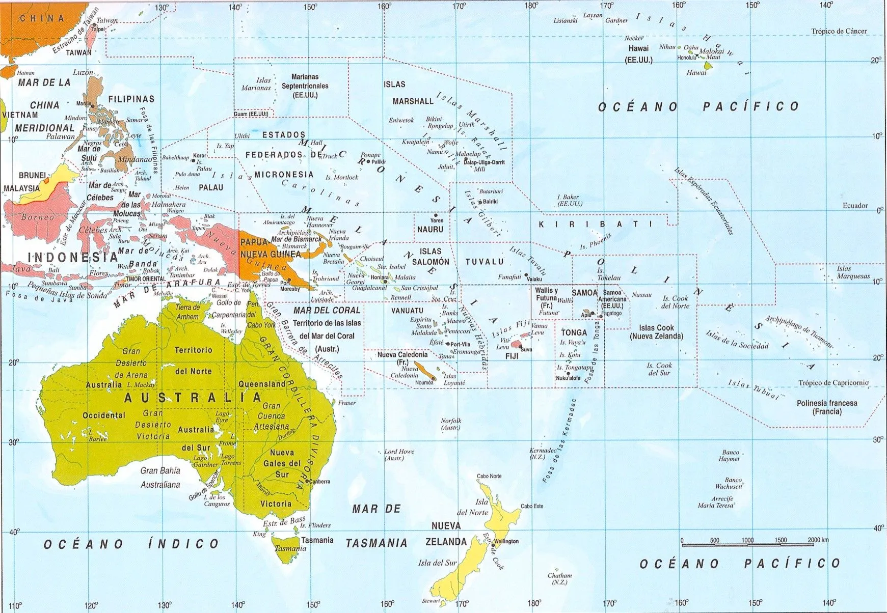 Mapas de Oceanía para imprimir | laclasedeptdemontse Mapas de Oceanía para imprimir | laclasedeptdemontse