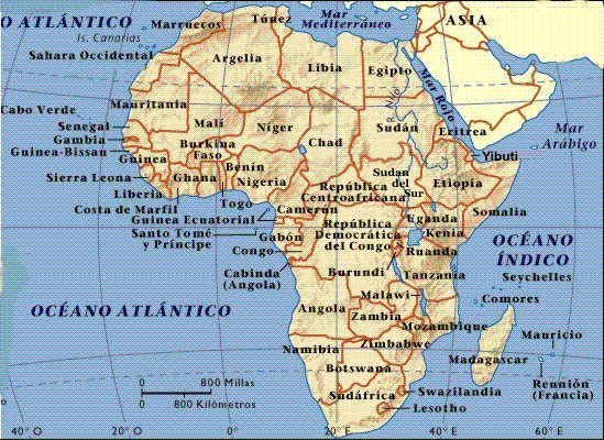 Mapas de Paises y Ciudades de Africa