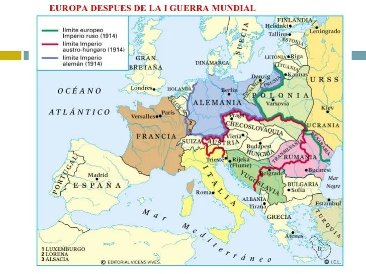 Mapas para estudiar la I Guerra Mundial