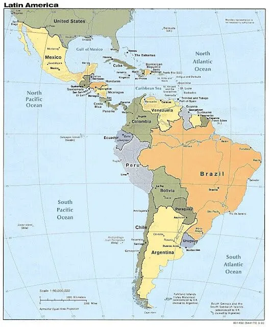 Prueba Parcial 3: mapa politico de america