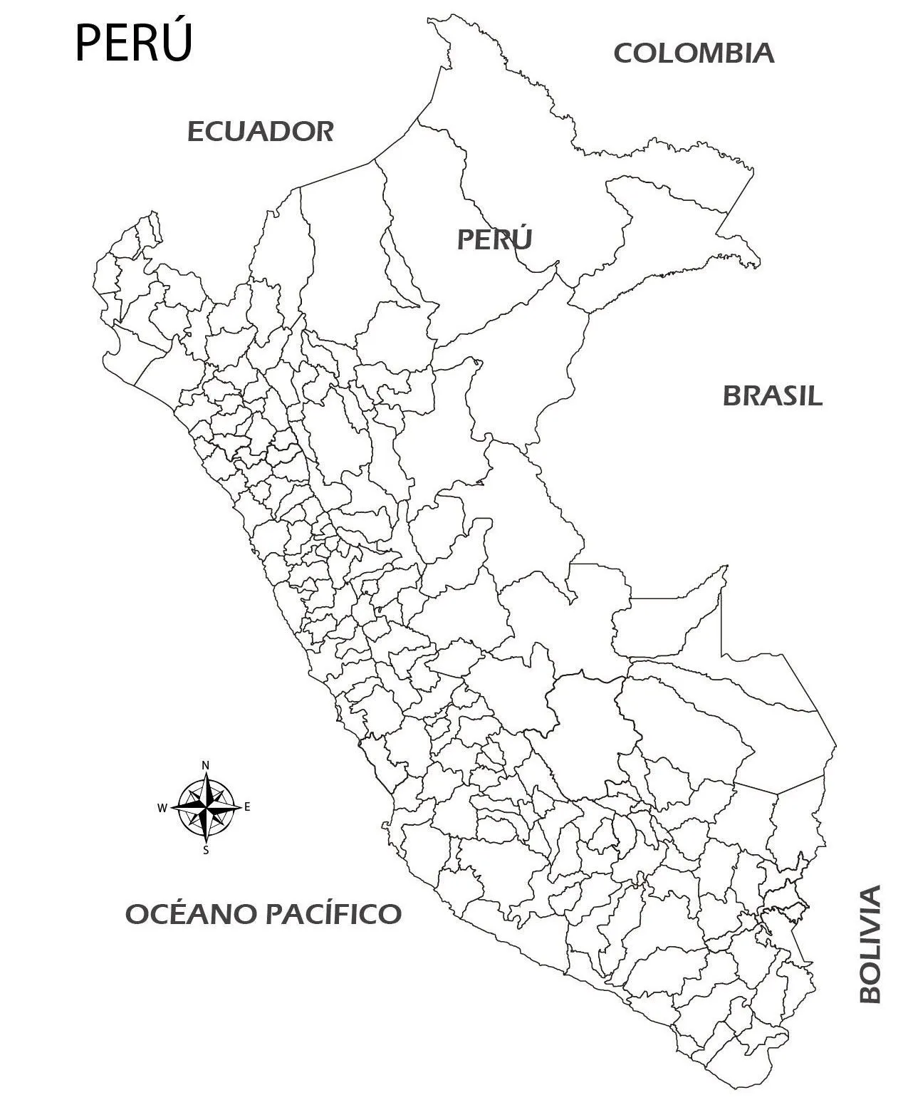 Mapas de las regiones del Perú para colorear - Perú mi país Mapas de las regiones del Perú para colorear - Perú mi país