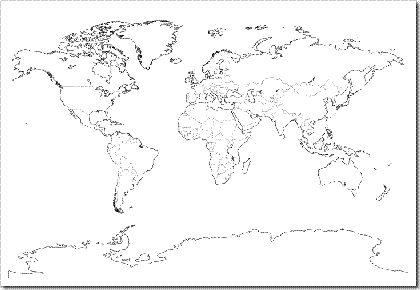 Mapas vectorizados en blanco de todo el mundo | CosasSencillas.Com
