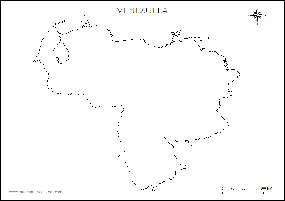 Mapas de Venezuela para colorear