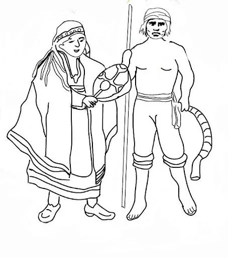 Mapuches para colorear - Imagui
