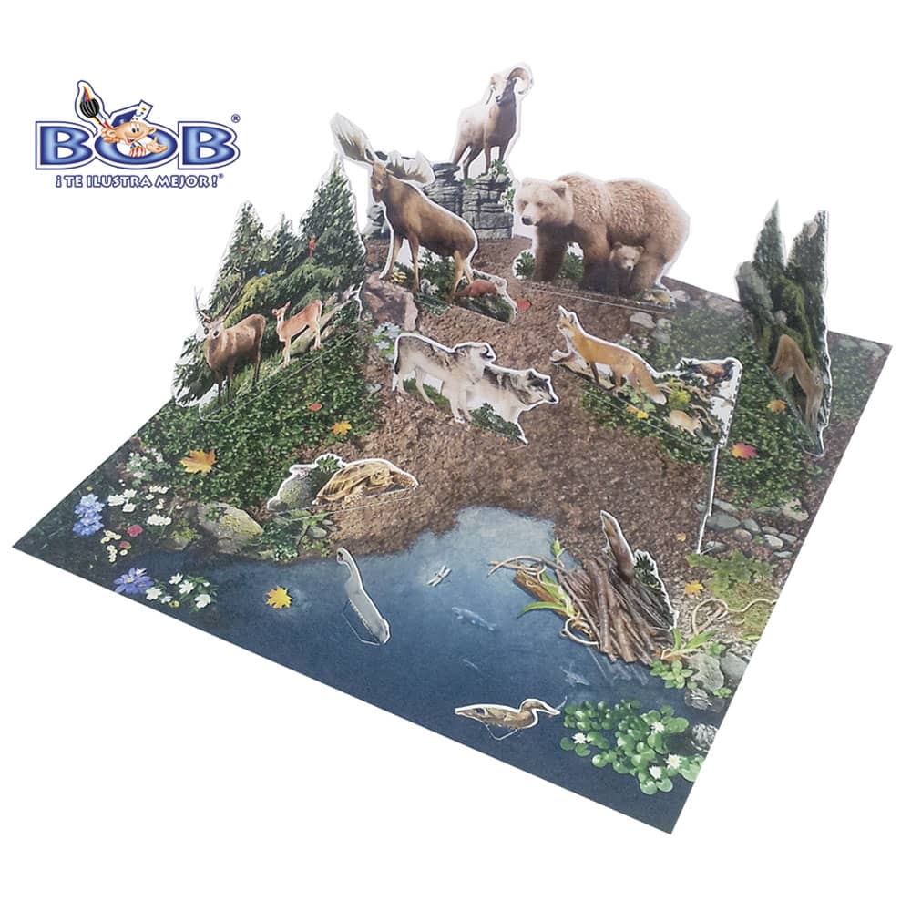 Maqueta para Armar Animales del Bosque con 3 Bob Maqueta para Armar Animales del Bosque con 3 Bob