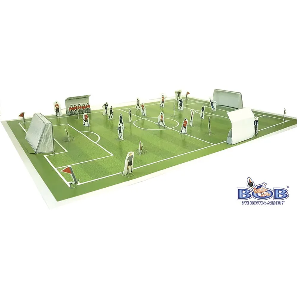 Maqueta para Armar Cancha de Futbol con 3 Bob Maqueta para Armar Cancha de Futbol con 3 Bob