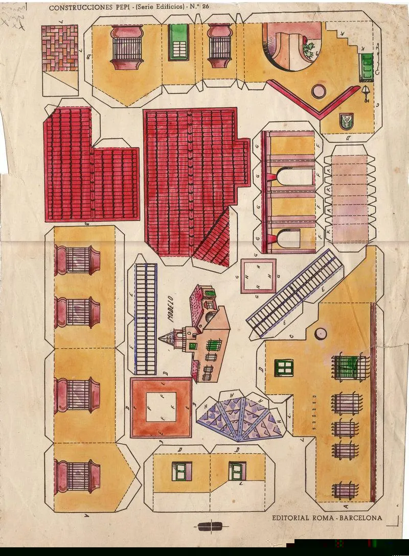 Maqueta de una casita - Dibujos para colorear Maqueta de una casita - Dibujos para colorear