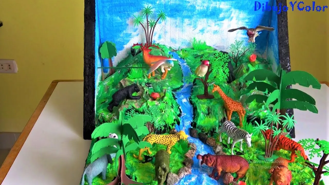 Como hacer MAQUETA de ECOSISTEMA TERRESTRE/ JUNGLA/ DIORAMA/ DibujoYColor. - YouTube Como hacer MAQUETA de ECOSISTEMA TERRESTRE/ JUNGLA/ DIORAMA/ DibujoYColor. - YouTube