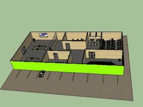 Maqueta de la empresa Programmers DSJ hecha en SketchUp - YouTube