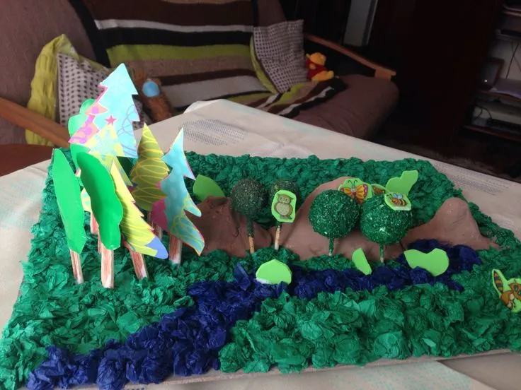 Maqueta escolar paisaje de bosque segundo básico | Niños | Pinterest