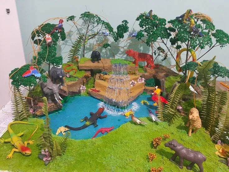 Maqueta de la Selva Tropical en 2023 | Maqueta de animales, Maquetas de  bosques, Fauna de la selva