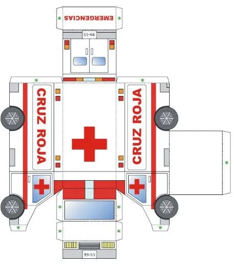 Como Hacer Maquetas: Ambulancia de Papel para Armar Como Hacer Maquetas: Ambulancia de Papel para Armar