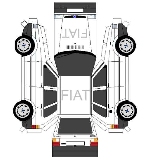 Como Hacer Maquetas: El Auto Fiat como Juguete Casita de Carton