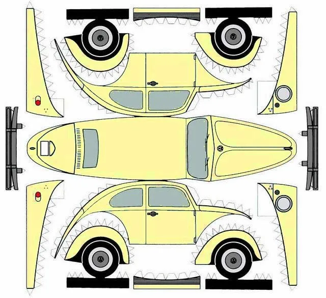 Como Hacer Maquetas: CARRITOS DE PAPEL