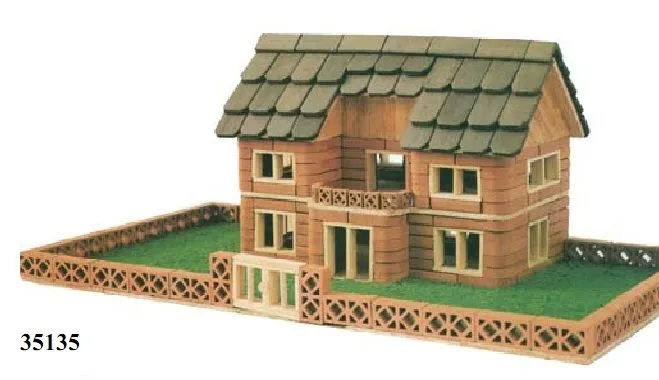 MANUALIDADES A ESCALA MAQUETAS: KIT CASA DE 2 PISOS CON VALLADO ...