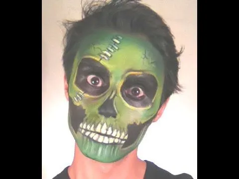 Maquillaje de calavera - Skull make-up in green || Biromsmakeup ...