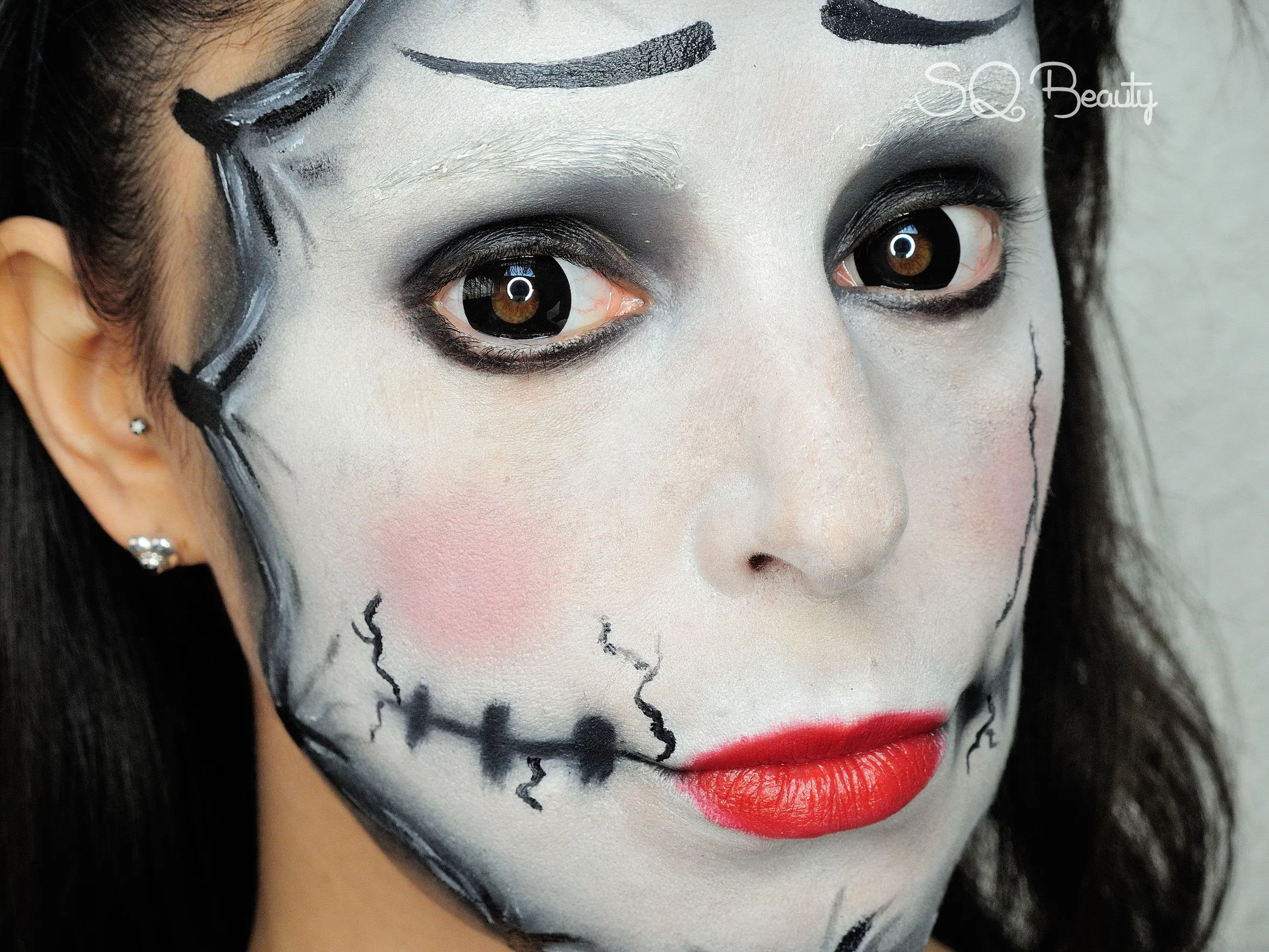 Maquillaje careta de mimo - SQ Beauty