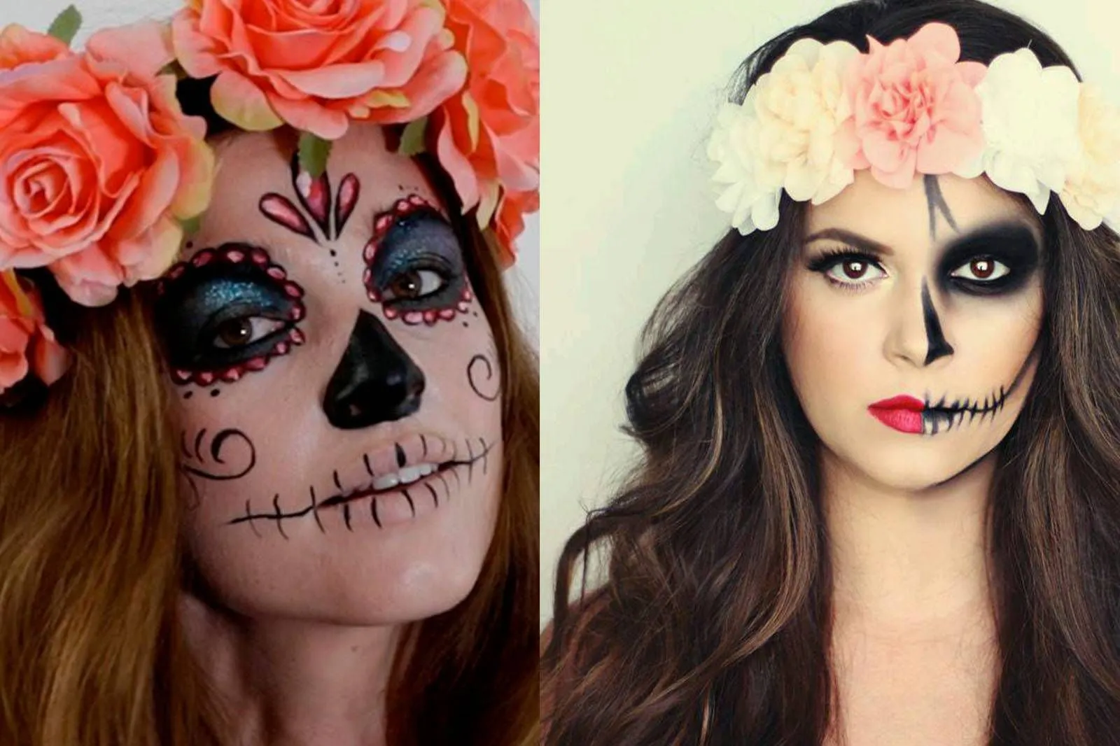 Maquillaje de catrina a media cara – Nueva Mujer Maquillaje de catrina a media cara – Nueva Mujer