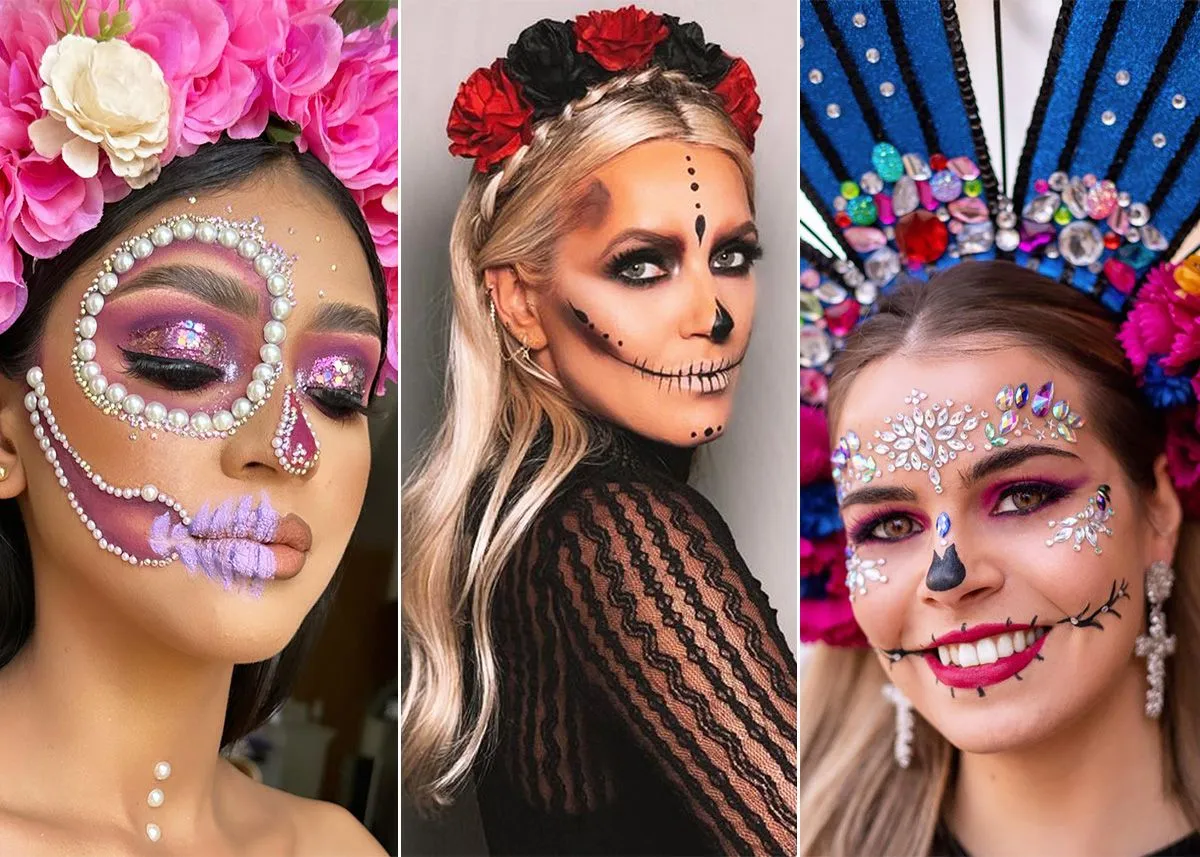 Maquillaje de Catrina Sencillo y Fácil: 25 Ideas en Imágenes Maquillaje de Catrina Sencillo y Fácil: 25 Ideas en Imágenes