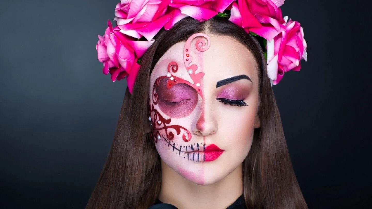 Maquillaje de Catrina: Sencillo, para niñas y de media cara %%sep%%  %%sitename%%