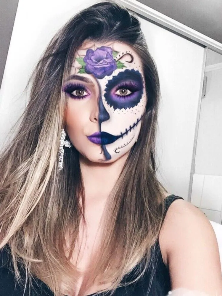 Maquillaje de Catrina: Sencillo, para niñas y de media cara %%sep%%  %%sitename%%