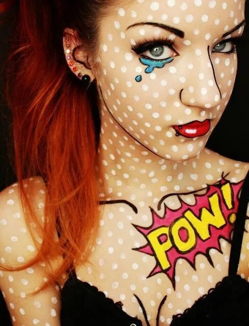 Maquillaje de cómic pop art | Caracterízate Maquillaje de cómic pop art | Caracterízate