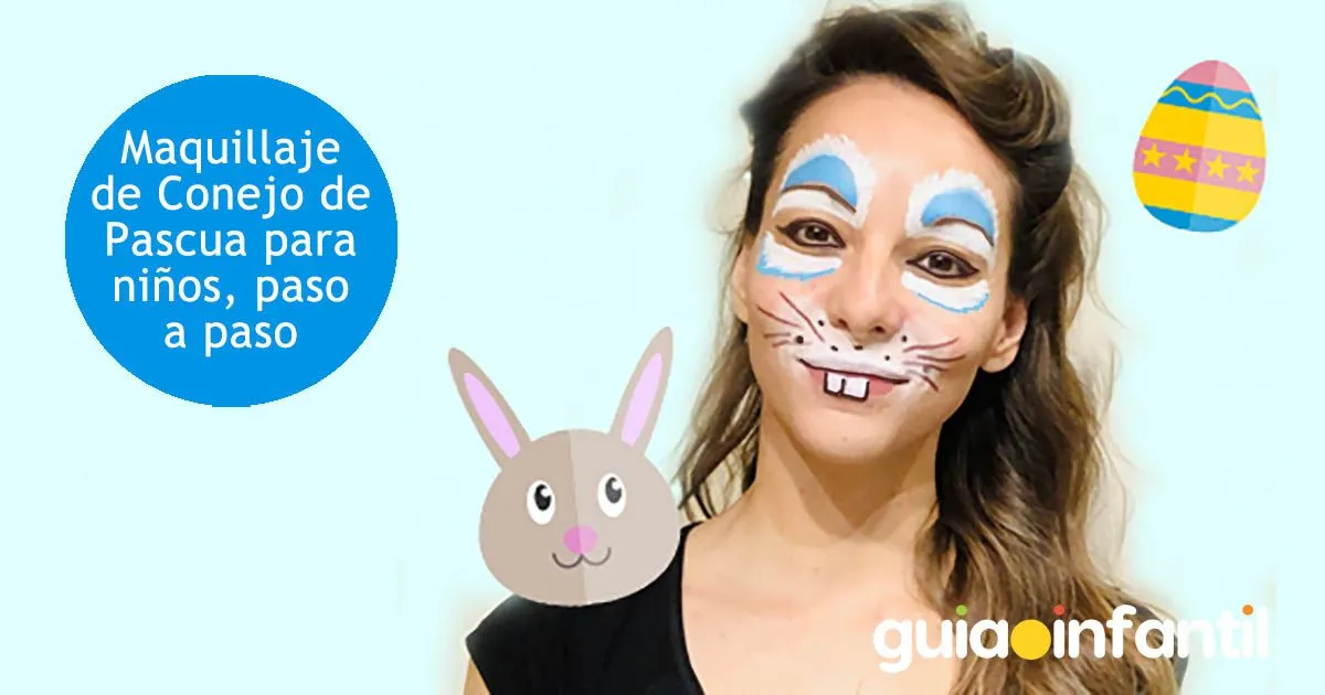 Maquillaje de conejo de Pascua sencillo, casero y muy tierno para niños Maquillaje de conejo de Pascua sencillo, casero y muy tierno para niños