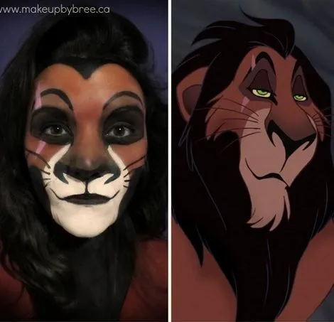 Maquillaje para el disfraz de El Rey León: Scar