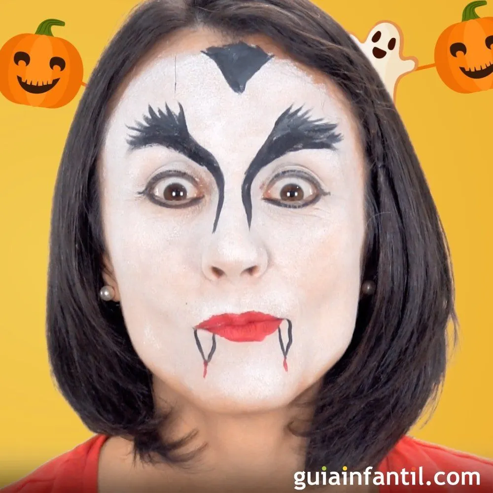 Maquillaje de Drácula. Disfraces infantiles de vampiro Maquillaje de Drácula. Disfraces infantiles de vampiro