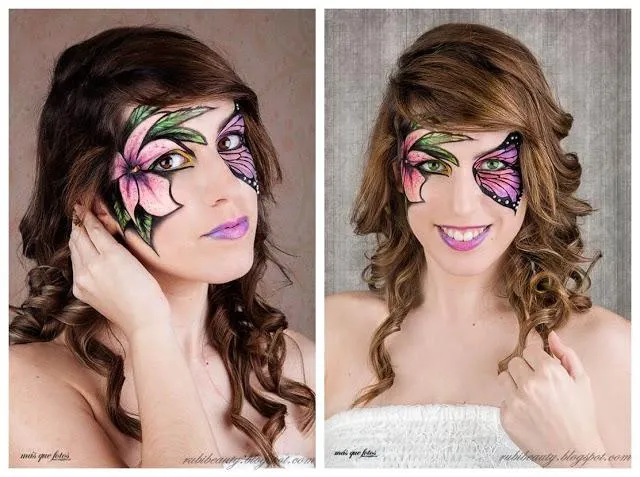 Maquillaje Fantasía | Mariposa y Flor (Butterly & Flower Makeup ...