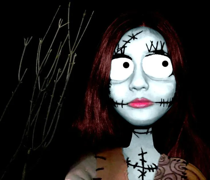 maquillaje fantasia sally el extraño mundo de jack | maquillaje de ... maquillaje fantasia sally el extraño mundo de jack | maquillaje de ...