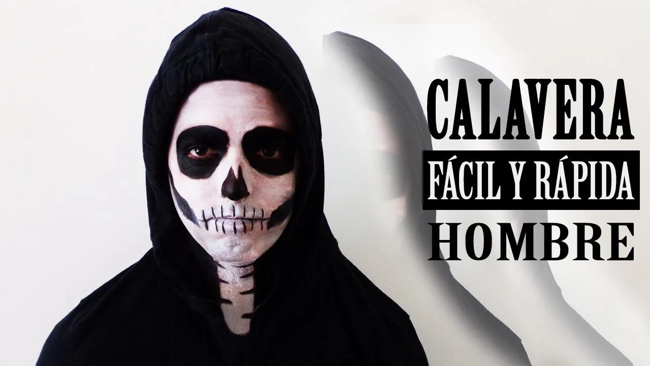 MAQUILLAJE HALLOWEEN | CALAVERA FÁCIL Y RÁPIDA HOMBRE - YouTube MAQUILLAJE HALLOWEEN | CALAVERA FÁCIL Y RÁPIDA HOMBRE - YouTube