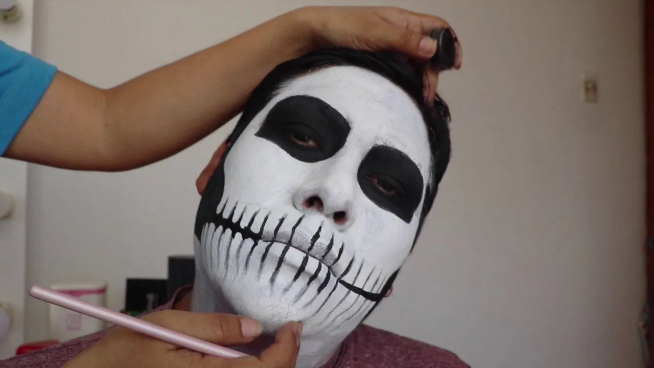 MAQUILLAJE PARA HALLOWEEN| CALAVERA| HOMBRES 