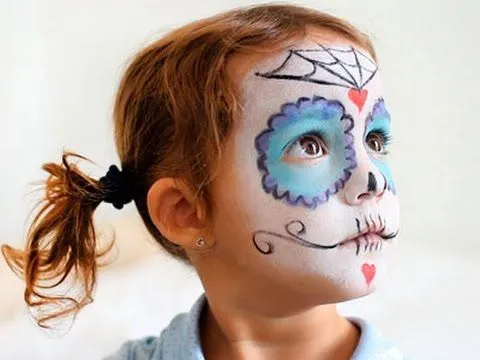 Maquillaje de Halloween para niñas: Calavera mexicana - YouTube Maquillaje de Halloween para niñas: Calavera mexicana - YouTube