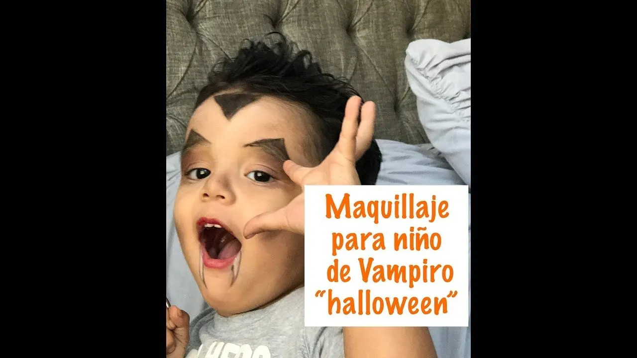 Maquillaje de HALLOWEEN para NIÑO rápido+en 3 minutos+VAMPIRO - YouTube